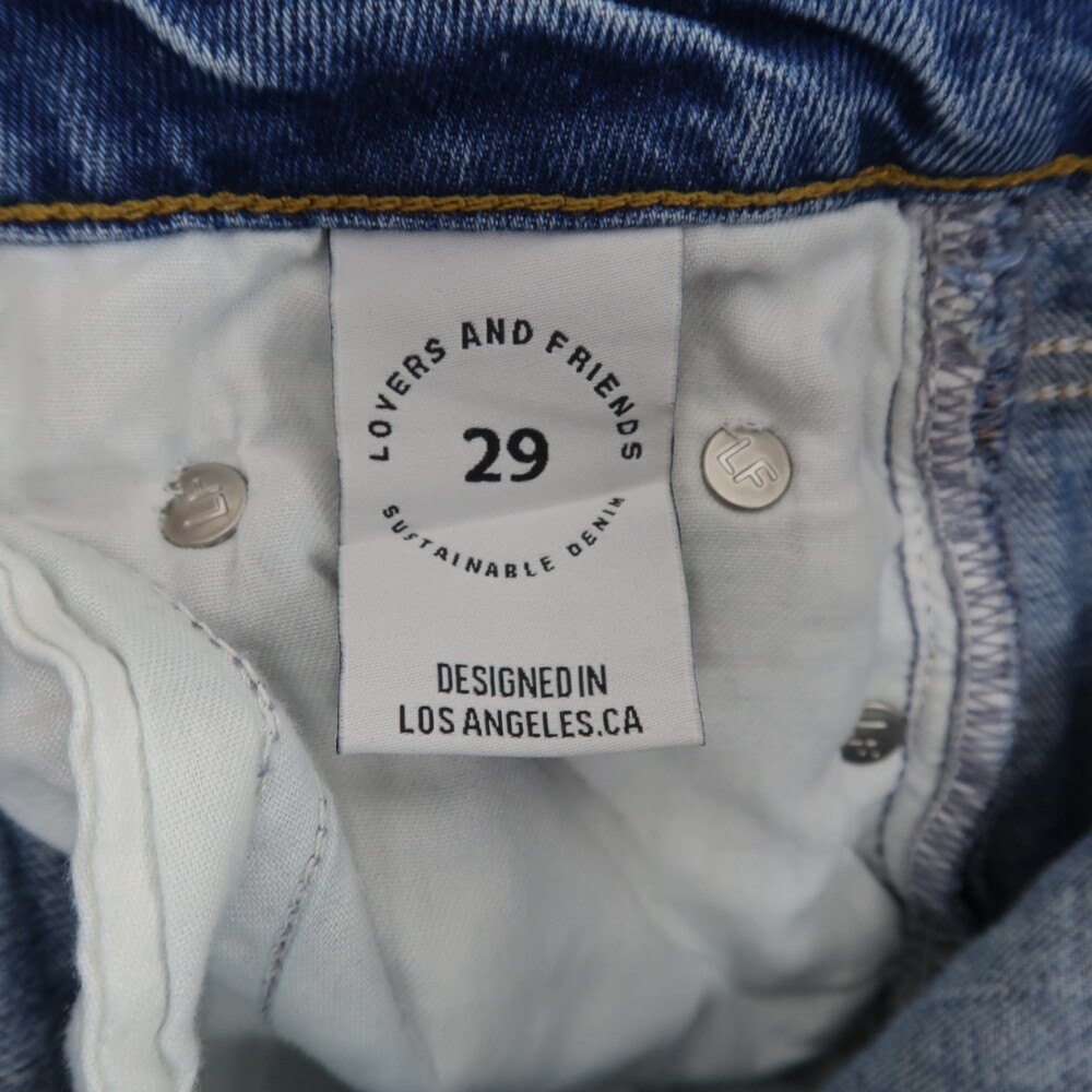 Lovers And Friends Ryan Jeans Womens 29 Blue High Rise Loose Straight Distressed - Picture 11 of 13